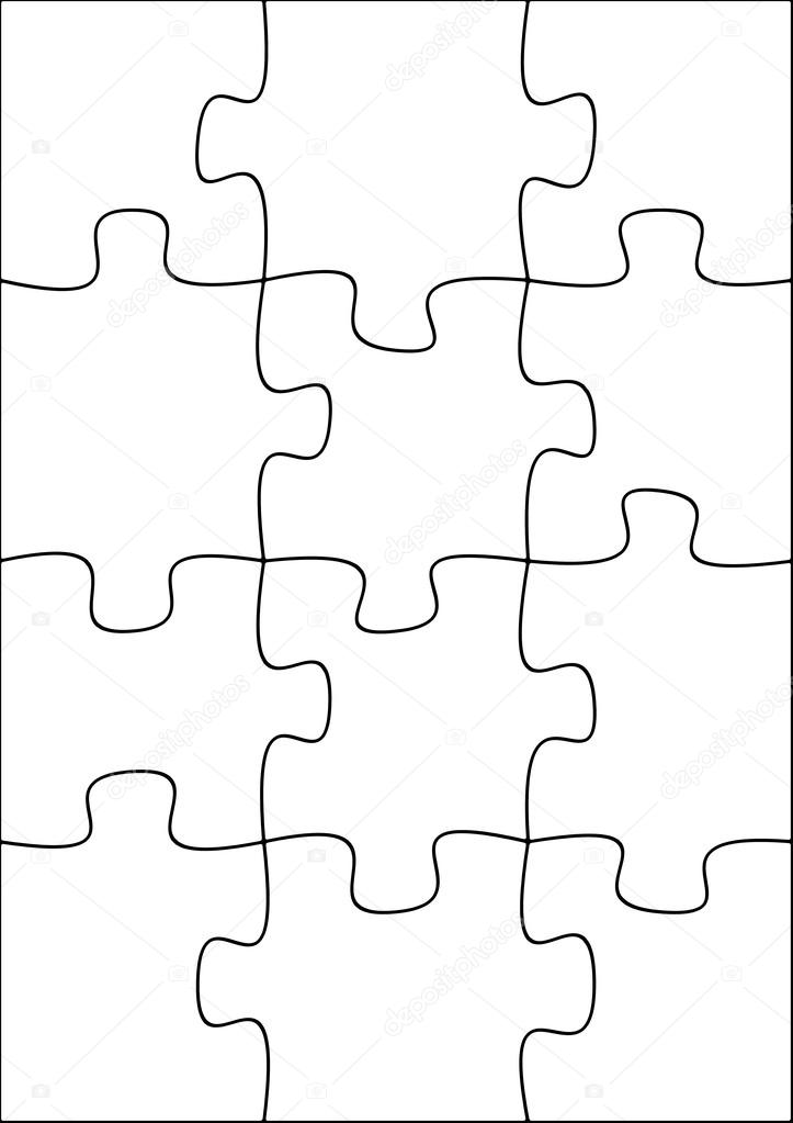 12 piece blank puzzle Stock Photo by ©darrenw 32473077